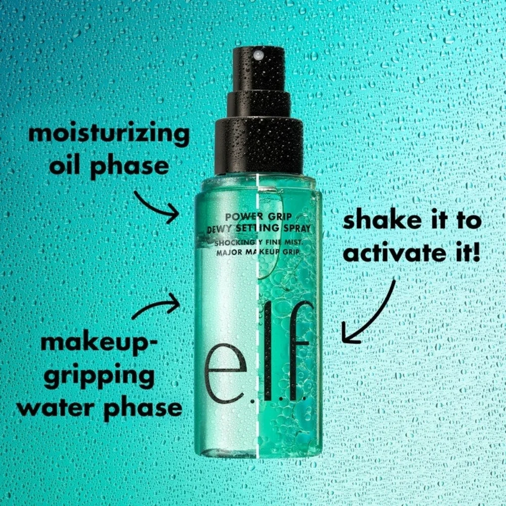 *3/15* NEW ELF Power Grip Dewy Setting Spray Bi-phase Super Fine Mist
